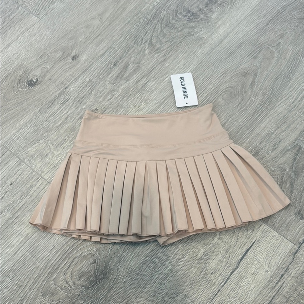 Gold hinge tan Women's Pleated Skirt size XS